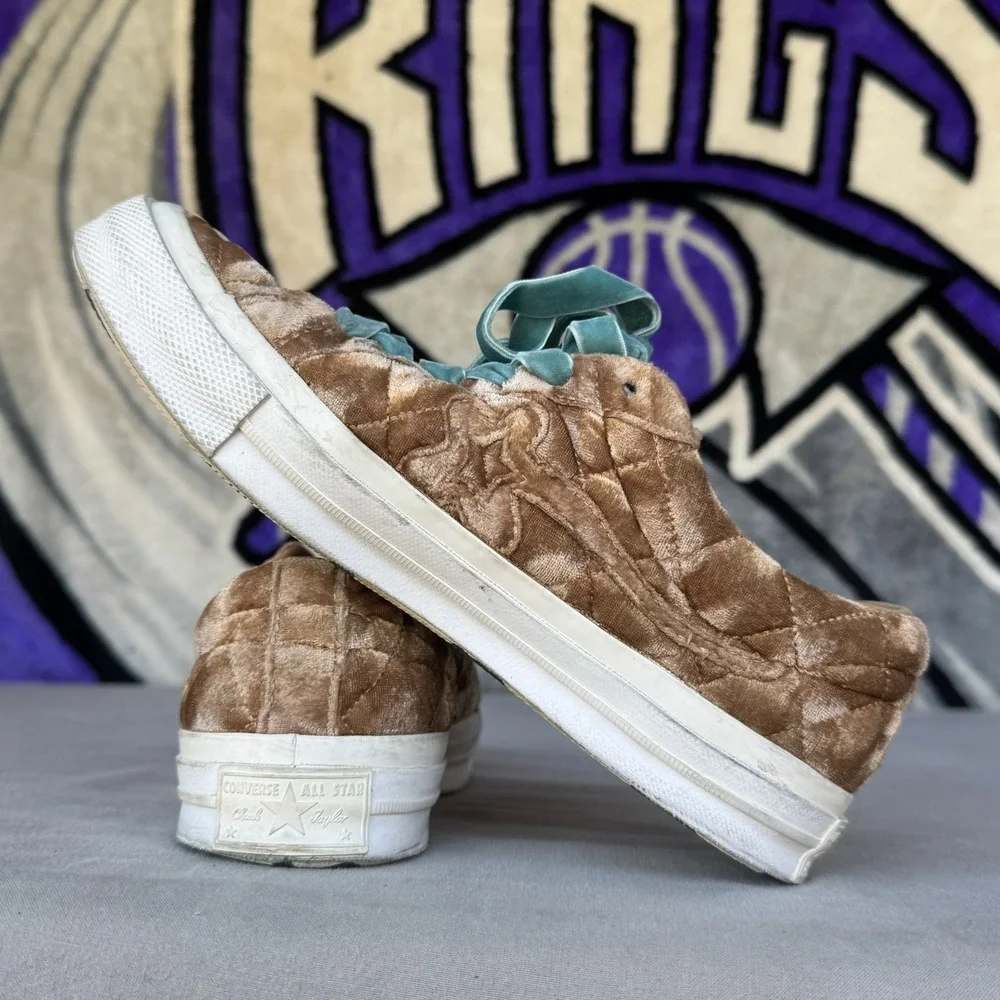 Size M7/W9 - Converse Golf Le Fleur One Star Ox Velvet Sneaker Shoes Brown Suede - Picture 9 of 10